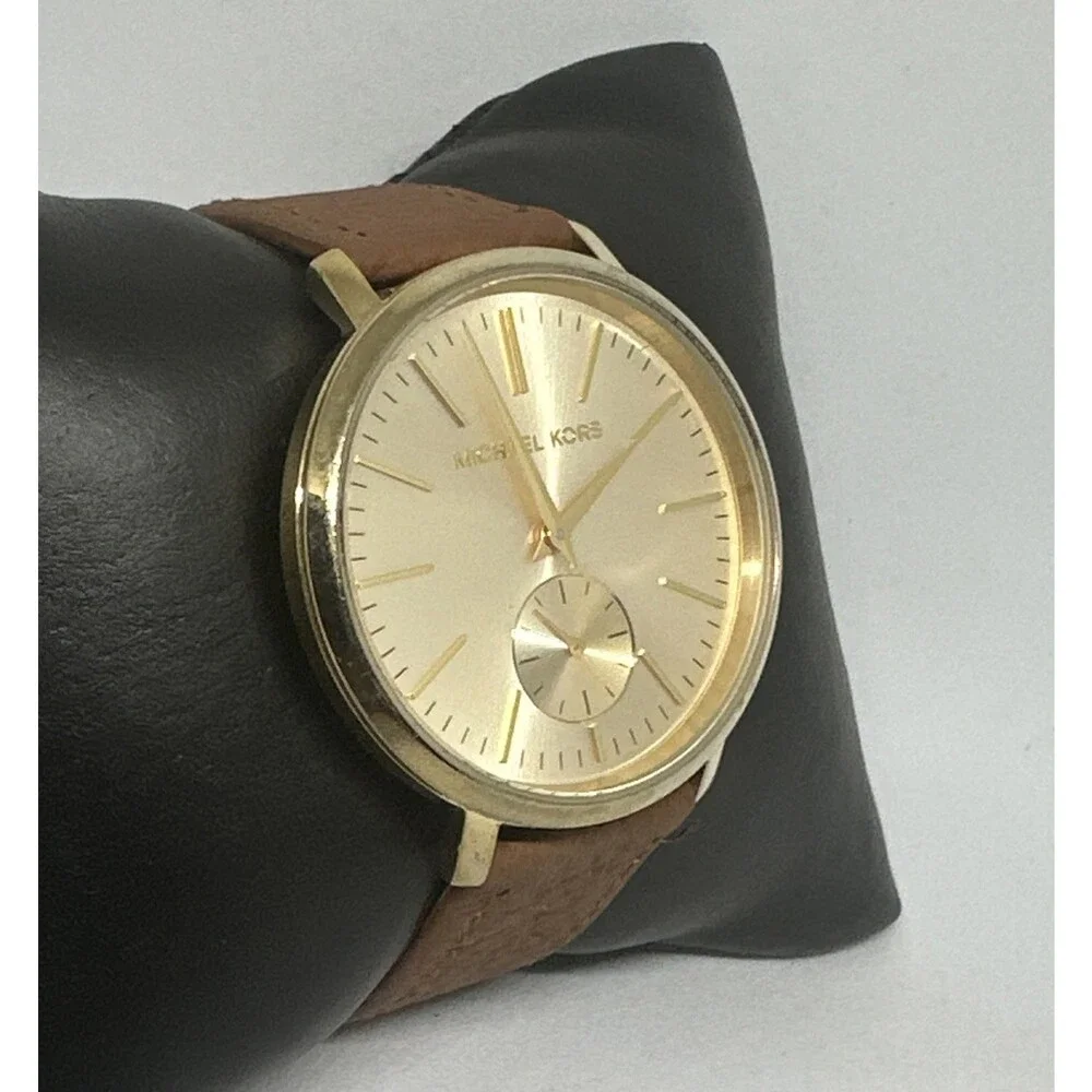 Michael Kors Jaryn MK3510 Women's Brown Leather Analog Dial Quartz Watch HME657